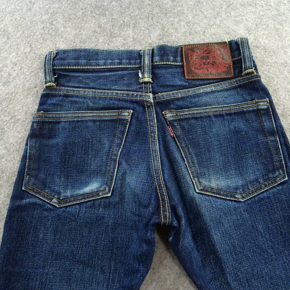 Alchemist Fab Four Jeans Womens 25 Blue Slim Straight Selvedge Mid Rise Japanese - Picture 3 of 12